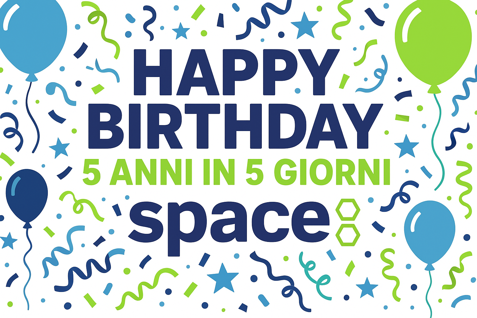 Happy Birthday Banner - Space Logo Colors